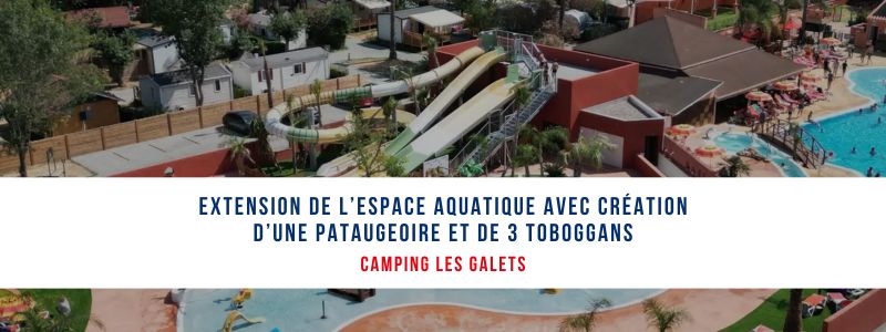 Extension de l’espace aquatique avec création d’une pataugeoire et de 3 toboggans